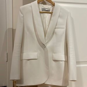 Zara fitted white blazer size M